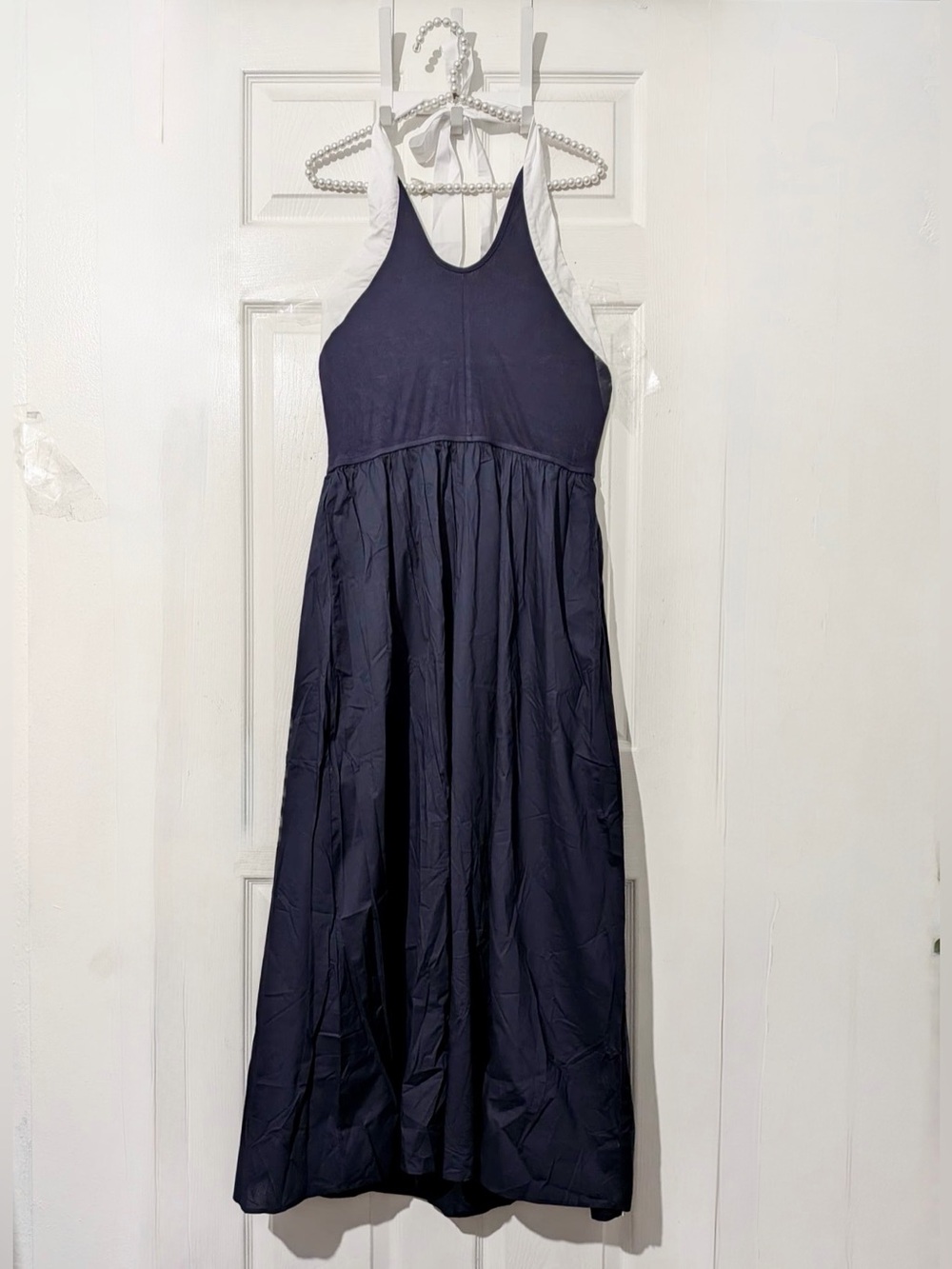 Commense Color Block Halter Keyhole Midi Dress - Picture 8 of 14